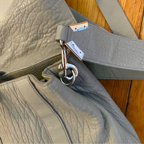 All Saints Vincent Blue/Gray Leather Backpack - Picture 12 of 16